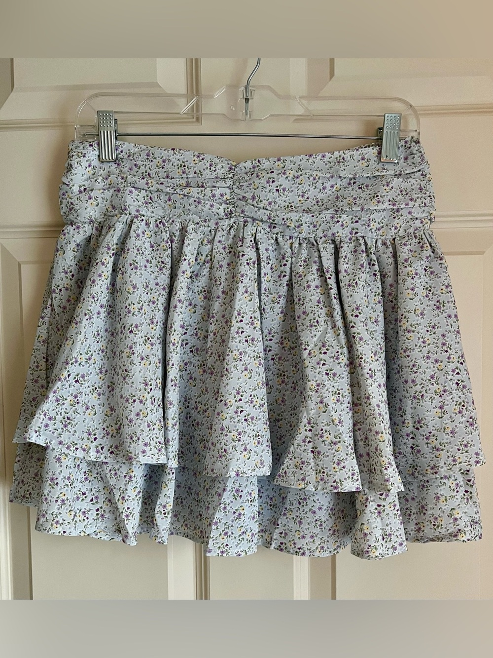 Rosie Posie -Light Blue, Lavender Floral Tiered Skirt Set - Women's - Picture 3 of 3